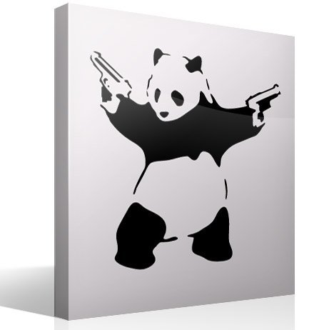 Vinilos Decorativos: Panda armado de Banksy