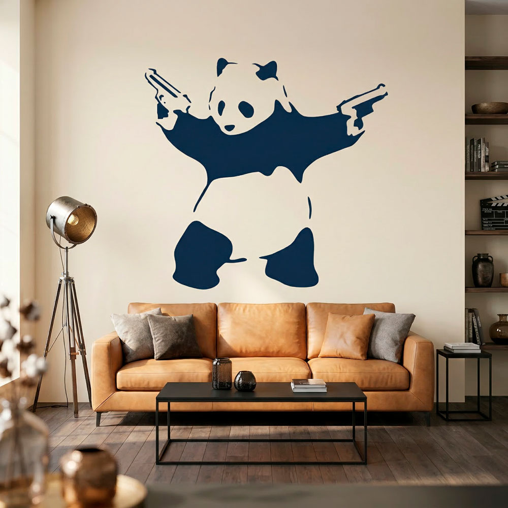 Vinilos Decorativos: Panda armado de Banksy