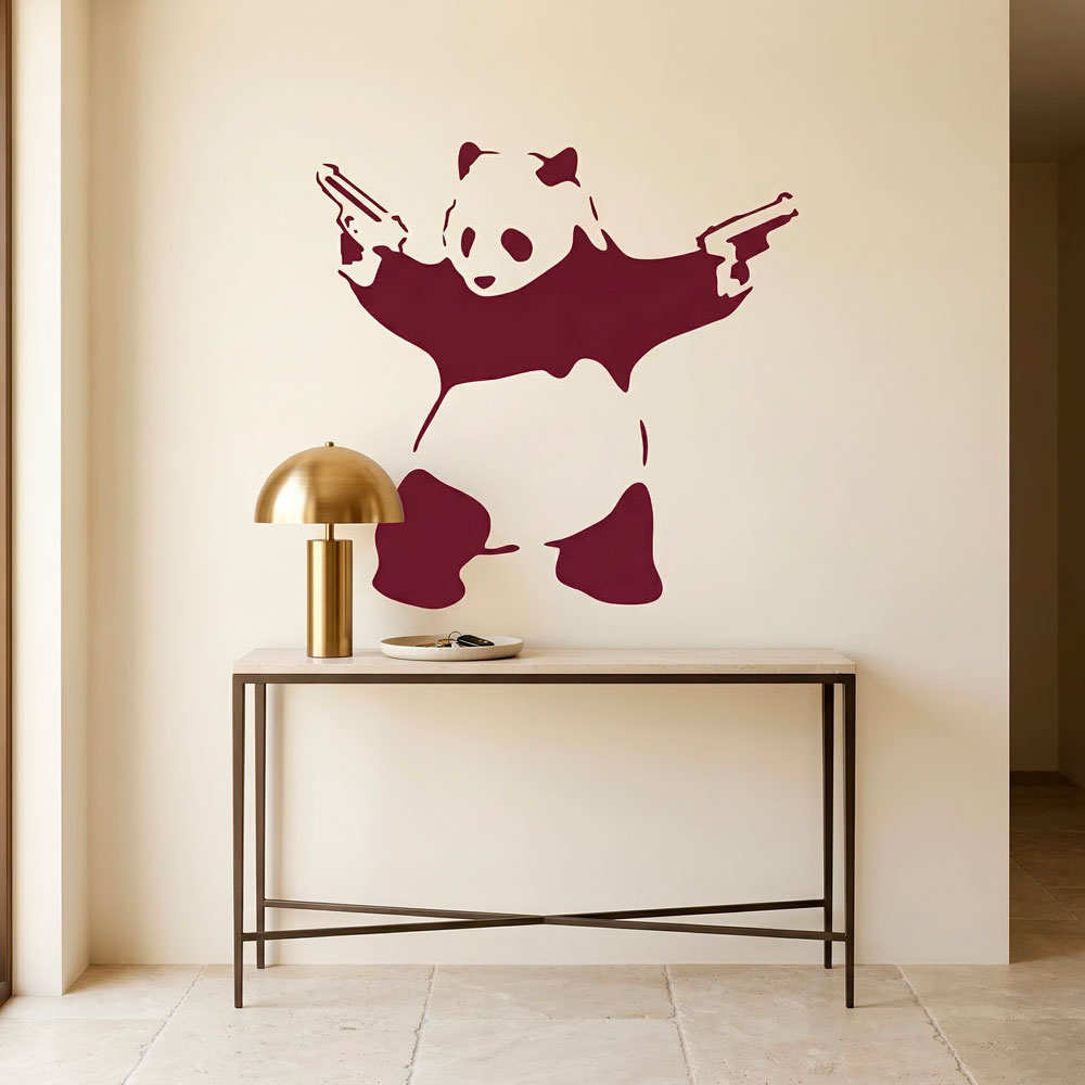 Vinilos Decorativos: Panda armado de Banksy