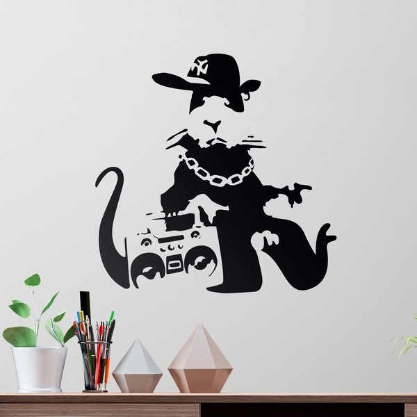 Vinilos Decorativos: Banksy NYC Gangster Rat