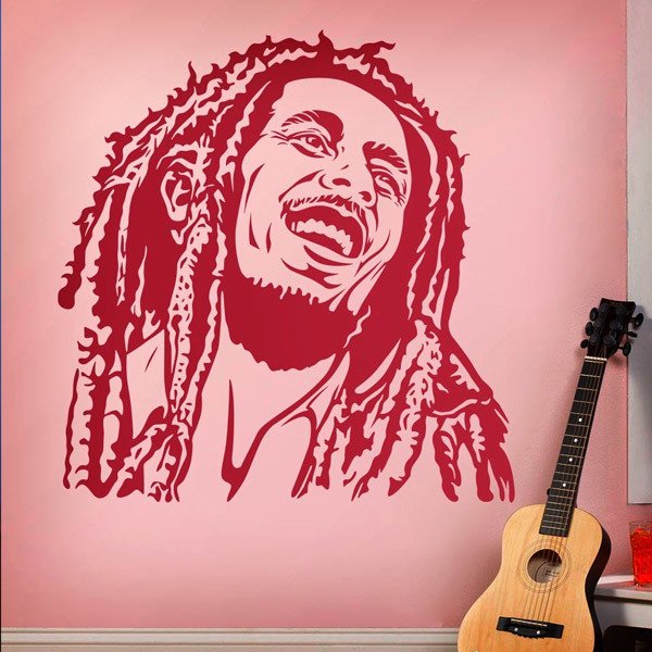 Vinilos Decorativos: Bob Marley sonrisa