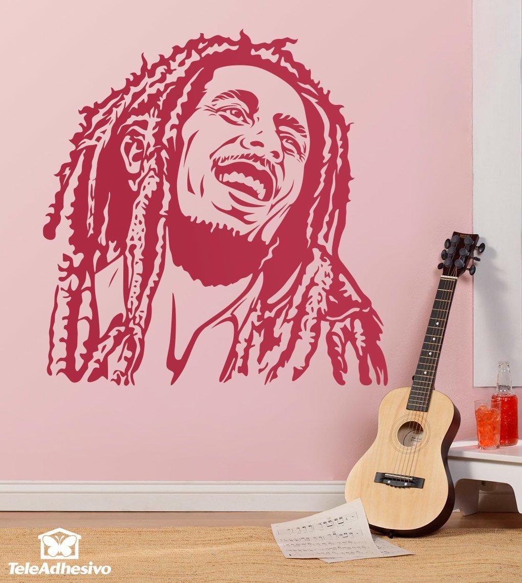 Vinilos Decorativos: Bob Marley sonrisa