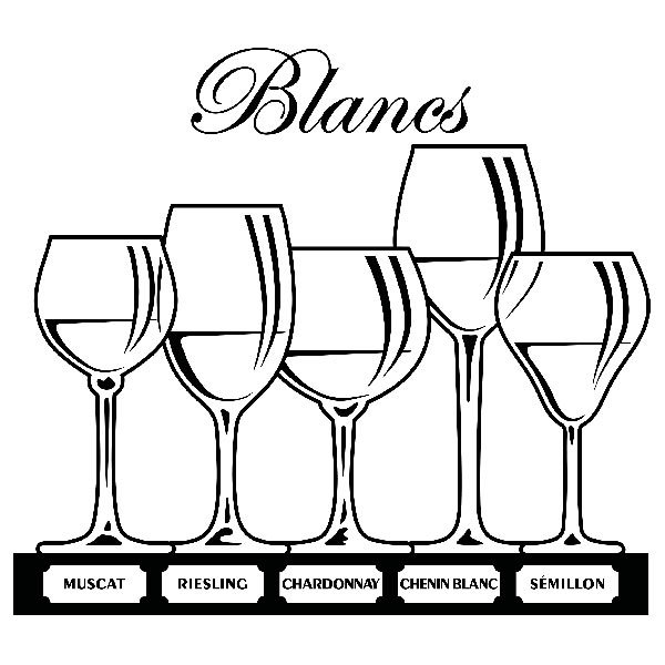 Vinilos Decorativos: Copas de vino blanco