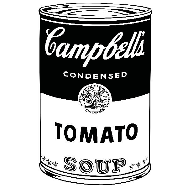 Vinilos Decorativos: Latas de sopa Campbell de Andy Warhol