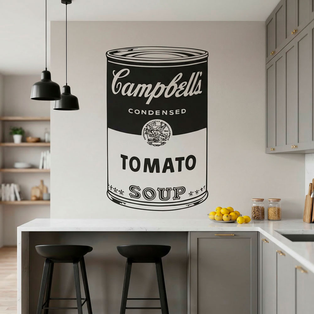 Vinilos Decorativos: Latas de sopa Campbell de Andy Warhol