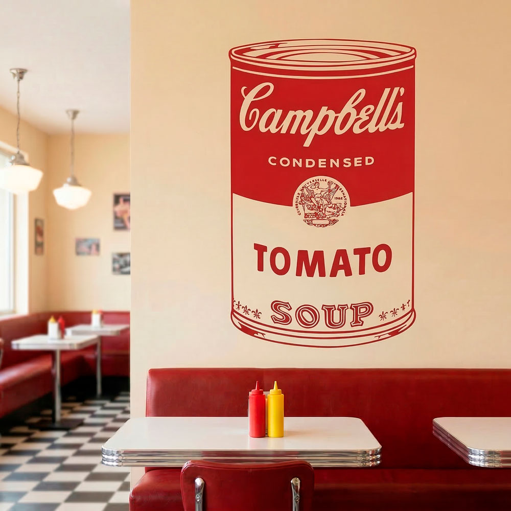 Vinilos Decorativos: Latas de sopa Campbell de Andy Warhol