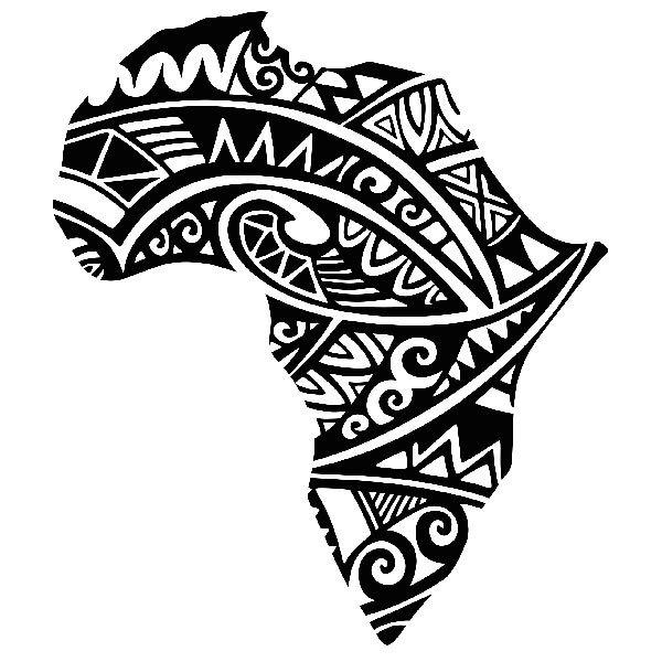 Vinilos Decorativos: Silueta África tatuaje tribal