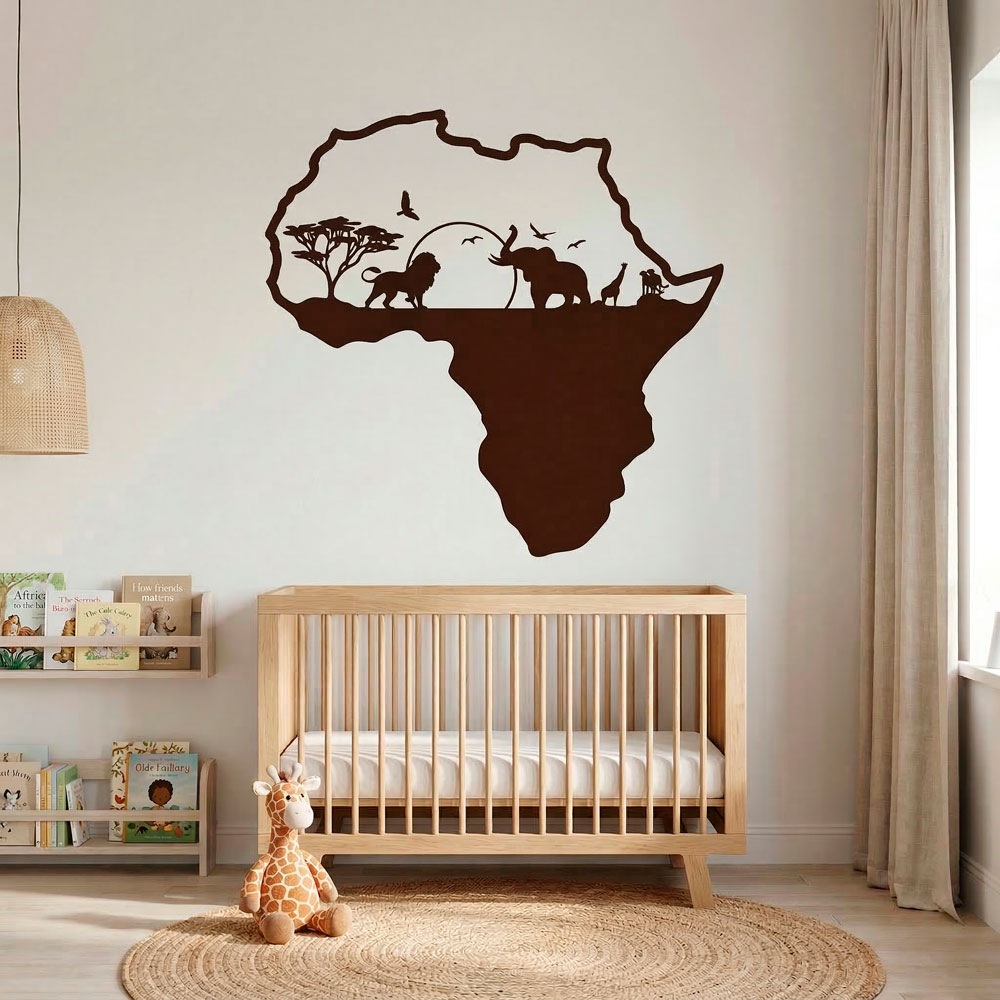 Silueta &Aacute;frica Skyline Animales 5