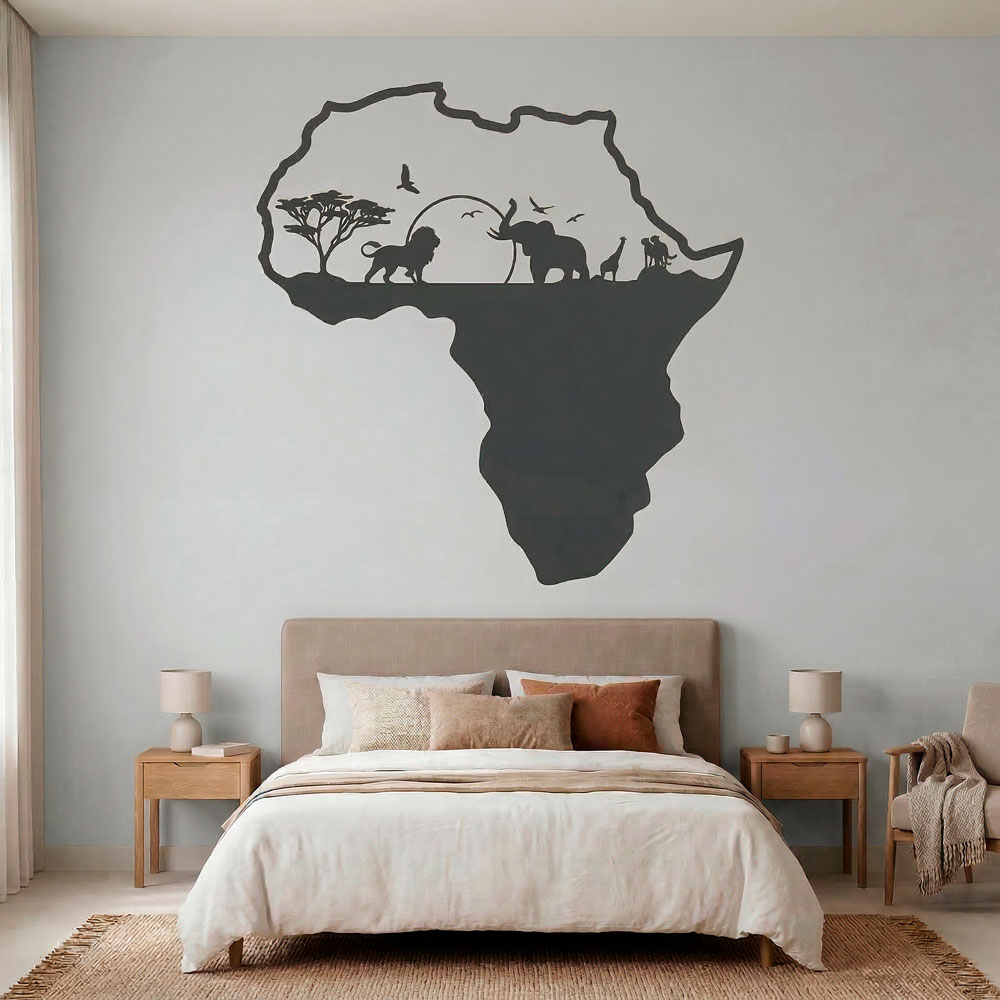Silueta &Aacute;frica Skyline Animales 7