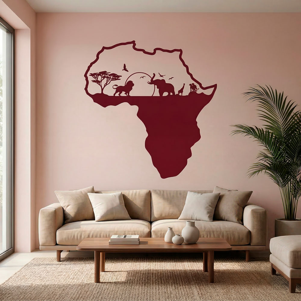 Silueta &Aacute;frica Skyline Animales 8