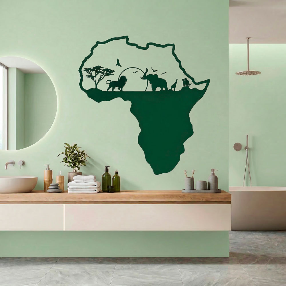 Silueta &Aacute;frica Skyline Animales 9