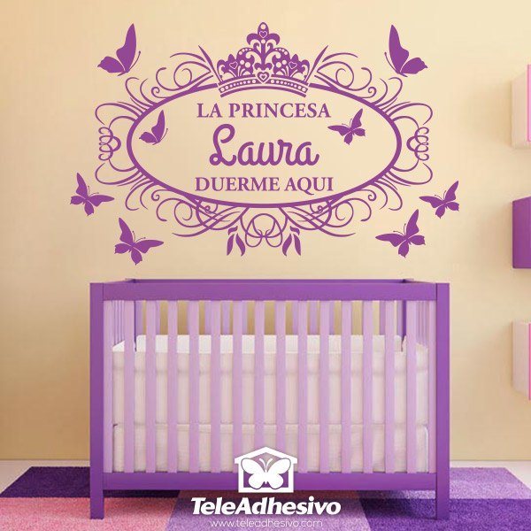Vinilos Infantiles: La princesa duerme aquí