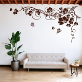 Vinilos Decorativos: Gran Floral con Mariposas 2