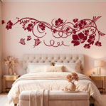 Vinilos Decorativos: Gran Floral con Mariposas 15