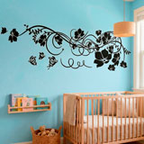 Vinilos Decorativos: Gran Floral con Mariposas 16