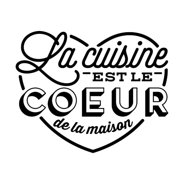 Vinilos Decorativos: La Cocina es el Corazón de la Casa en Francés