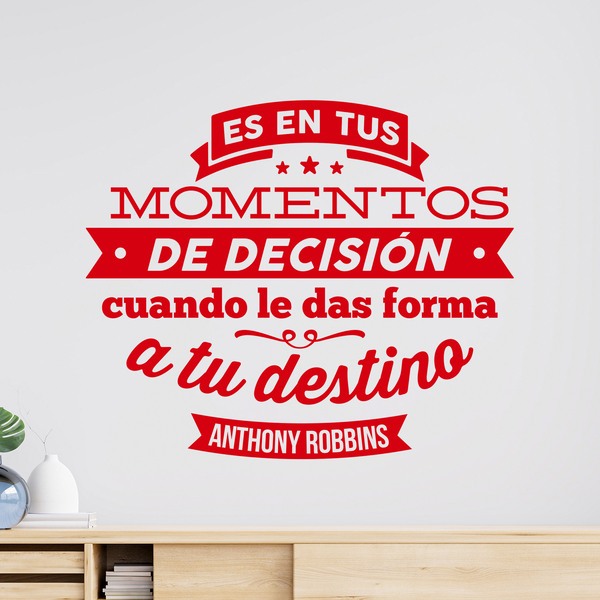 Vinilos Decorativos: Momentos de decisión - Anthony Robbins