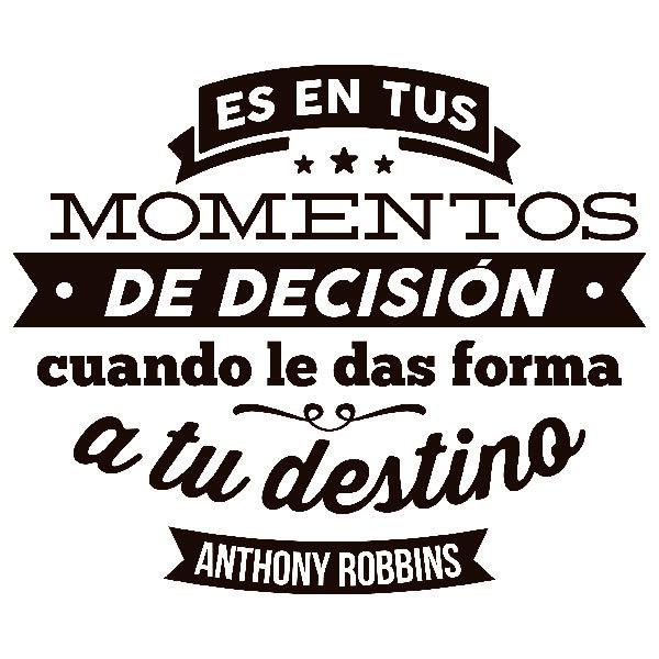 Vinilos Decorativos: Momentos de decisión - Anthony Robbins