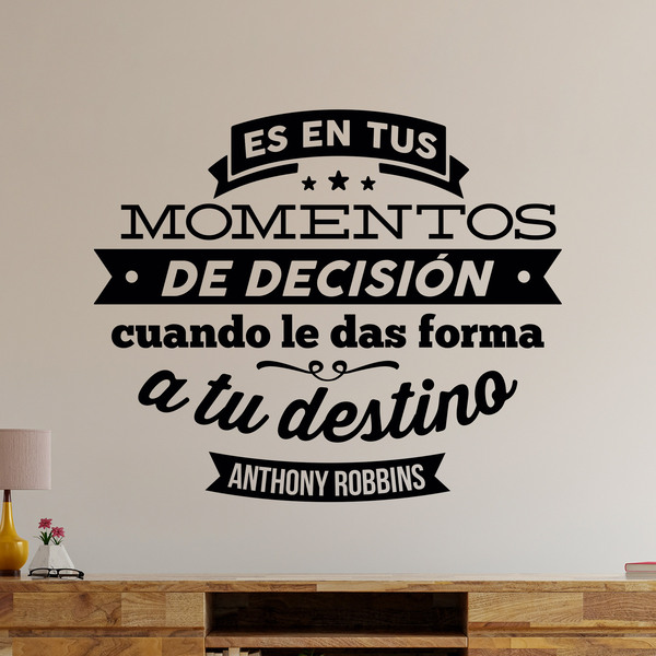 Vinilos Decorativos: Momentos de decisión - Anthony Robbins