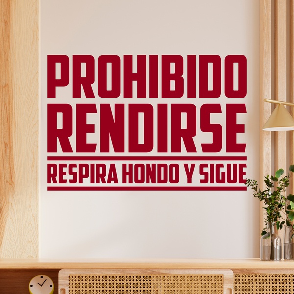 Vinilos Decorativos: Prohibido rendirse