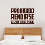 Vinilos Decorativos: Prohibido rendirse 2