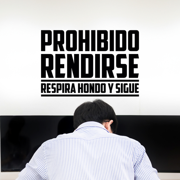 Vinilos Decorativos: Prohibido rendirse