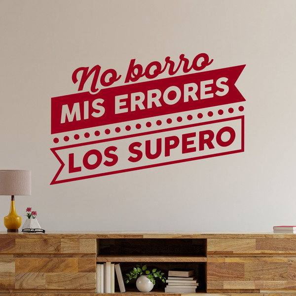 Vinilos Decorativos: No borro mis errores, los supero