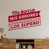 Vinilos Decorativos: No borro mis errores, los supero 4