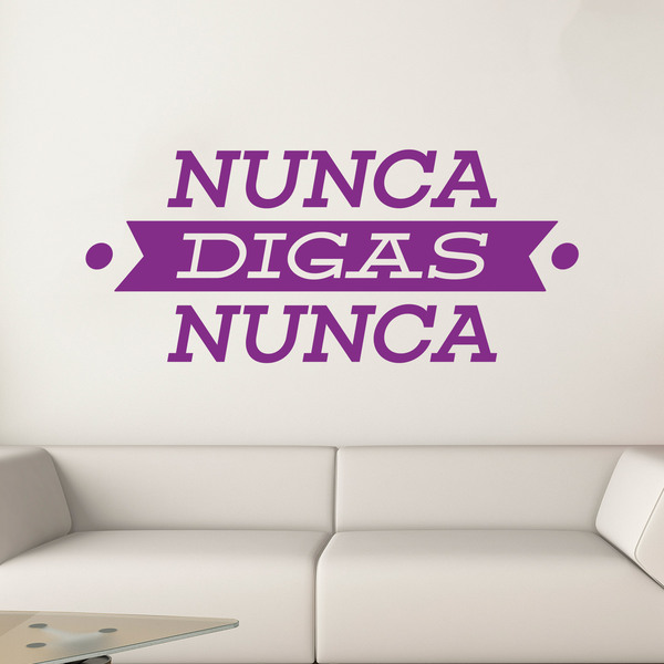 Vinilos Decorativos: Nunca digas nunca