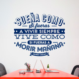 Vinilos Decorativos: Sueña como si fueras a vivir siempre... 2