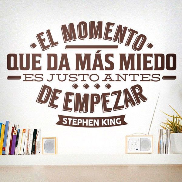 Vinilos Decorativos: El momento que da más miedo... Stephen  King