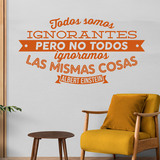 Vinilos Decorativos: Todos somos ignorantes - Albert Einstein 3