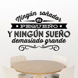 Vinilos Decorativos: Ningún soñador es pequeño... 2