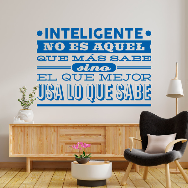 Vinilos Decorativos: Inteligente no es aquel que más sabe...