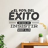 Vinilos Decorativos: El 90% del éxito - Woody Allen 4