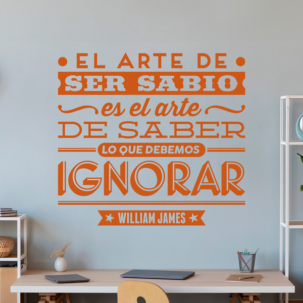 Vinilos Decorativos: El arte de ser sabio - William James