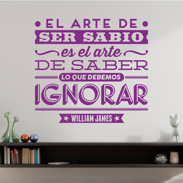 Vinilos Decorativos: El arte de ser sabio - William James