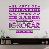 Vinilos Decorativos: El arte de ser sabio - William James 4