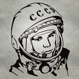 Vinilos Decorativos: Astronauta Yuri Gagarin 3