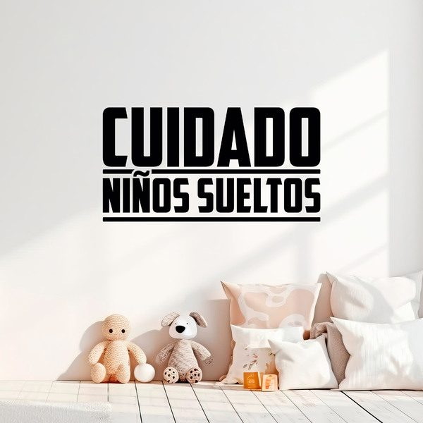 Vinilos Decorativos: Cuidado niños sueltos