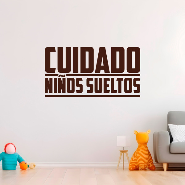 Vinilos Decorativos: Cuidado niños sueltos