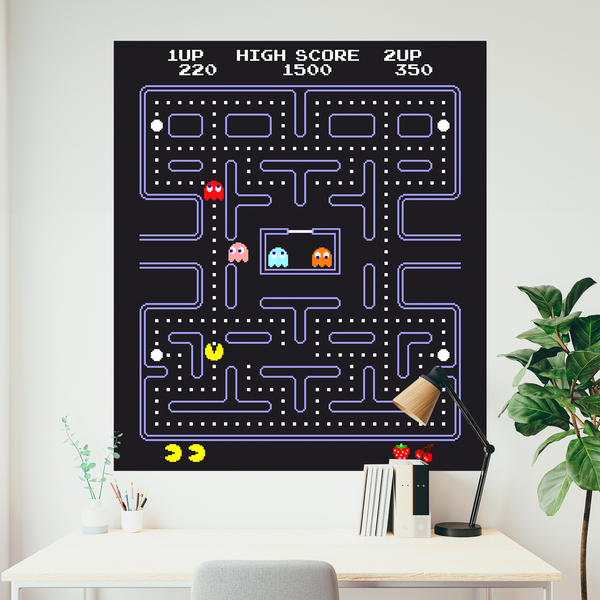 Vinilos Decorativos: Pac-Man Arcade Game Color