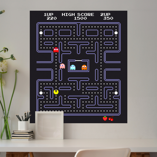 Vinilos Decorativos: Pac-Man Arcade Game Color