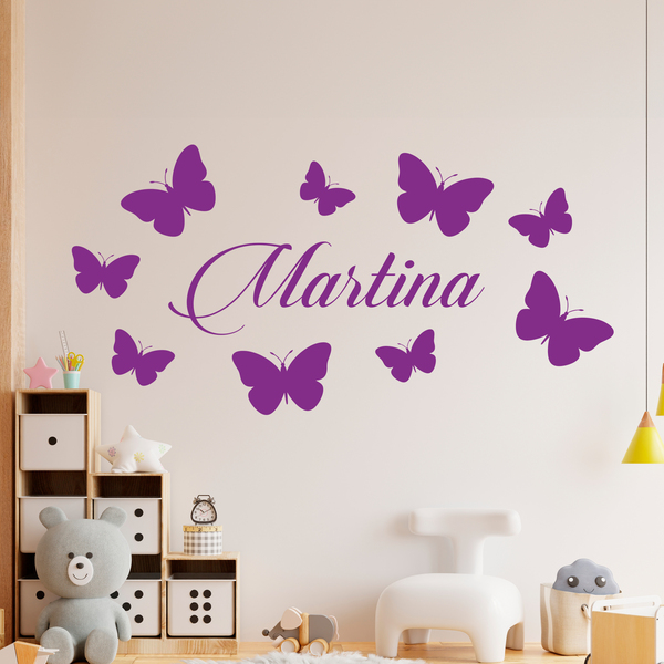 Vinilos Infantiles: Personalizado mariposas