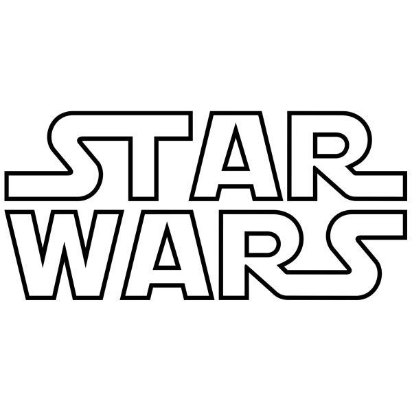 Vinilos Decorativos: Logo Star Wars Borde
