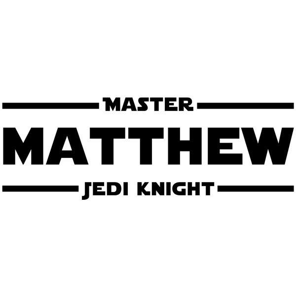 Vinilos Decorativos: Master Jedi Knight Personalizado