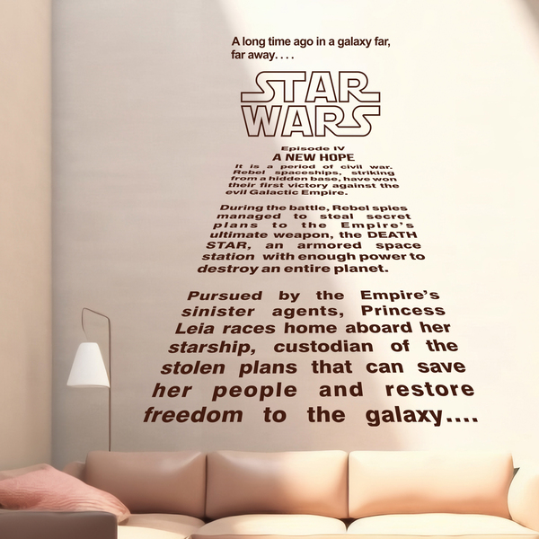 Vinilos Decorativos: Texto Intro Star Wars