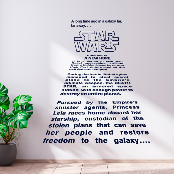 Vinilos Decorativos: Texto Intro Star Wars