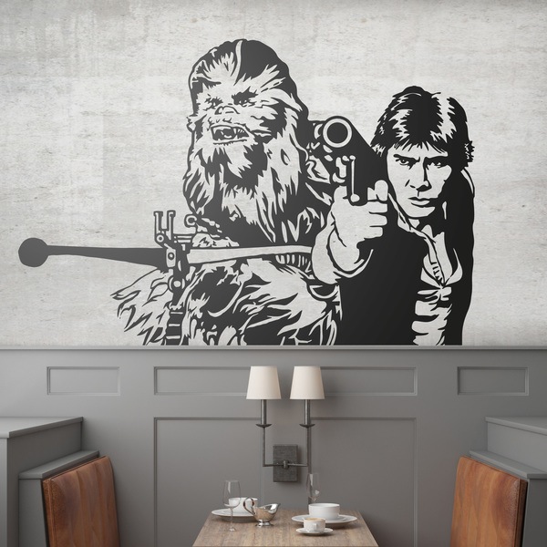 Vinilos Decorativos: Chewbacca y Han Solo