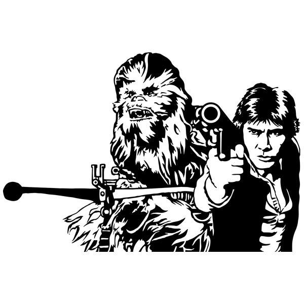 Vinilos Decorativos: Chewbacca y Han Solo